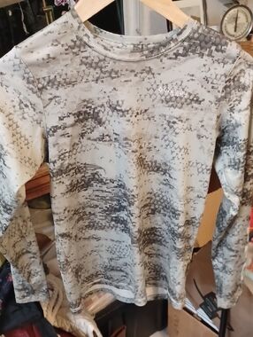 Columbia Gray Digital Camo Long Sleeve Performance Tee